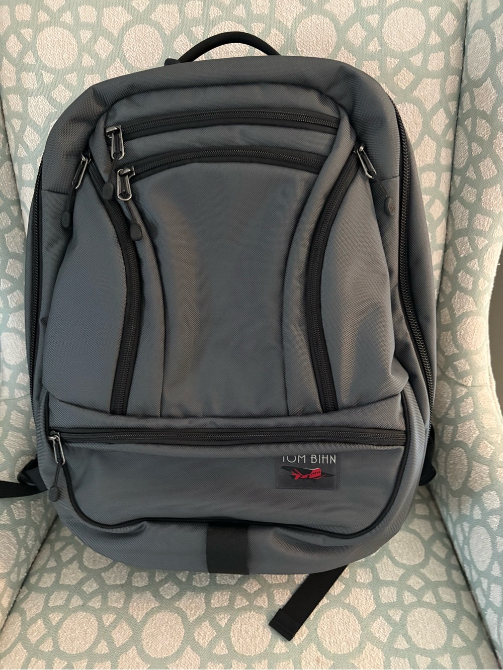 Tom Bihn Gray Men's Travel Backpack with insert- Durable Everyday Pack